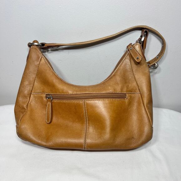 VTG Y2K Stone Mountain Brown Leather Hobo Bag Shoulder Purse Small Grunge 11x8 - Picture 6 of 10